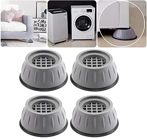 4Pcs Anti Vibration Pads for Washing Machine and Dryer Shock and Noise Cancelling Washing Machine Support Prevent Moving Shaking Walking Universal Size(10CM-4PCS)