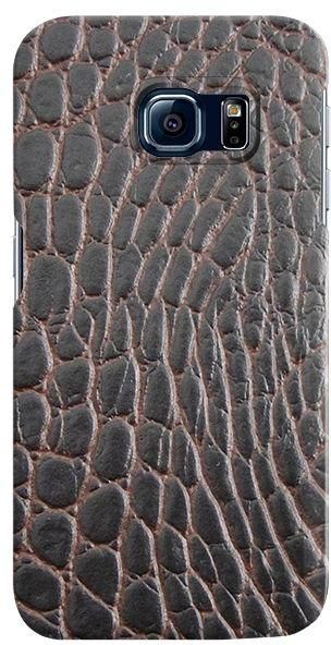 Stylizedd  Samsung Galaxy S6 Edge Premium Slim Snap case cover Matte Finish - Cowhide Leather - Brown-Black  S6E-S-176M