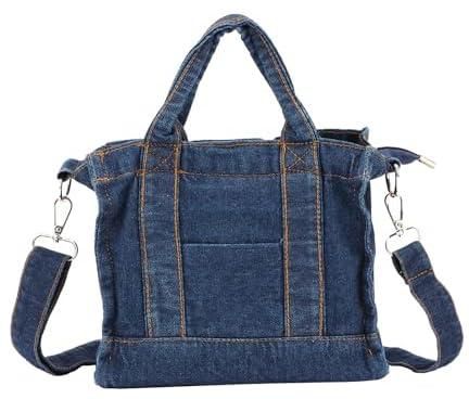 Blue Denim Hobo Bag Blue Jean Tote Bags for Women Canvas Casual Small Crossbody Purses and Handbags