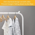 Monoptilon clothes rack with double rods 110cm, metal garment rack coat rack shoes rack, clothes rail stand, multipurpose clothes hanger organizer (white)