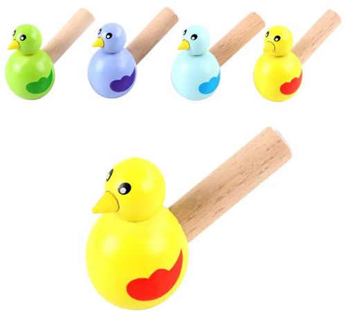 Kids Whistle 2PCS Random Color Toy Cute Cartoon Mini Colorful Drawing Bird Model Whistle Musical Instrument