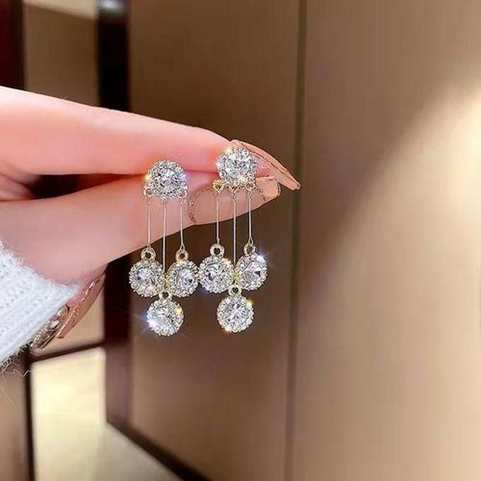 Chandelier Wedding Earrings Gold For Women Brides Drop Dangle Jewelry