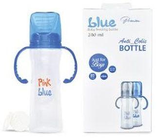 Pink Blue Baby Bottle 240 Ml With Handle Premium