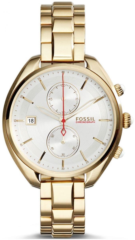 Fossil Land Racer Women's Silver Dial Stainless Steel Band Chronograph Watch - CH2976