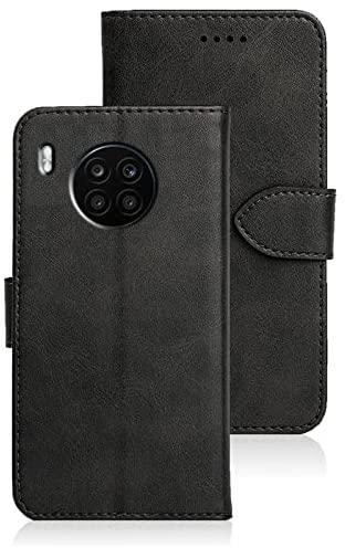 Case for Honor 50 Lite, Leather Wallet Flip Stand Case Cover,Card Slot Kickstand Magnetic Closure Shockproof Flip Folio Case Cover [Card Slots] (Honor 50 Lite, Black)