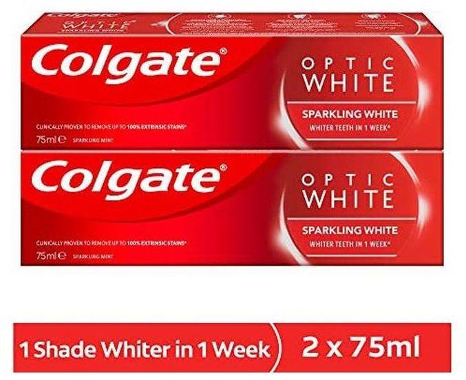 Colgate Teeth Whitening Toothpaste 2pcs Optic White Tooth Paste
