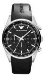 Emporio Armani Men's Sporty Chrono Dial Watch AR5977 (Black)