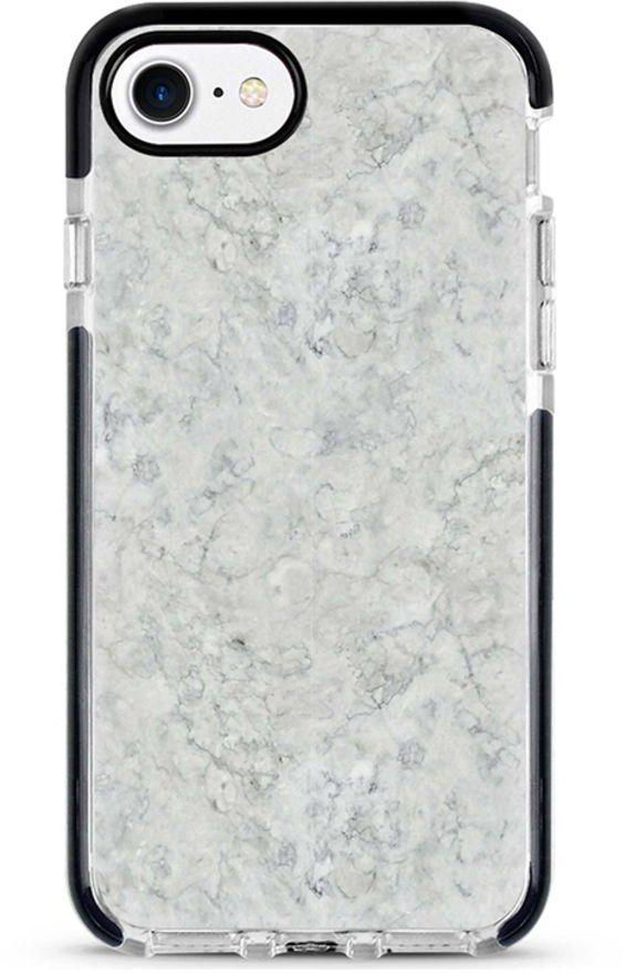 Protective Case Cover For Apple iPhone 8 Marble Texture Black Full Print