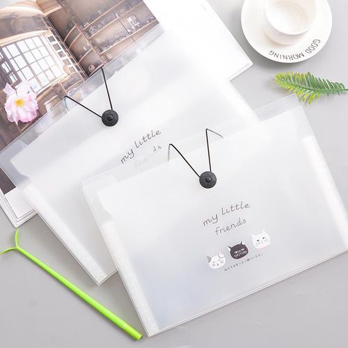 1 Piece Students Test Papers Bag Transparent Multi-Layer Files Bag