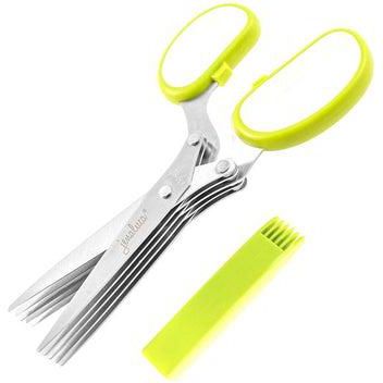 Vegetable Cutting Scissors Green/Silver