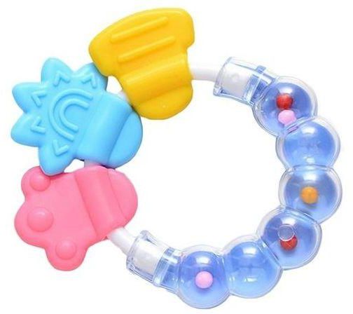 Bluelans Baby Kids Infant Teether Rattles Pacifier Bell Molar Safety Tooth Care 1Pc Blue