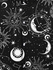 Gothic Galaxy Sun Moon Star Print Button Down Shirt For Men - 3xl
