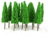 Magideal 25Pcs Scenery Landscape Train Model Metasequoia Trees Scale 1/150 Jade Green