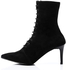 Mr Joe Lace Up And Zipper Closure Pointed Toecap Ankle Boots - Black
