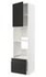 METOD / MAXIMERA خزانة عالية لفرن/فرن مع ب./2 د., أبيض/Voxtorp رمادي غامق, ‎60x60x240 سم‏ - IKEA