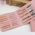 Professional Pedicure Tools With Manicure Set And Leather Bag, 12 Pieces.. Pink.