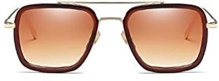 Fashion Avengers Tony Stark Flight 006 Style Sunglasses Men Square Aviation Brand Design Sun Glasses Oculos-XSQ