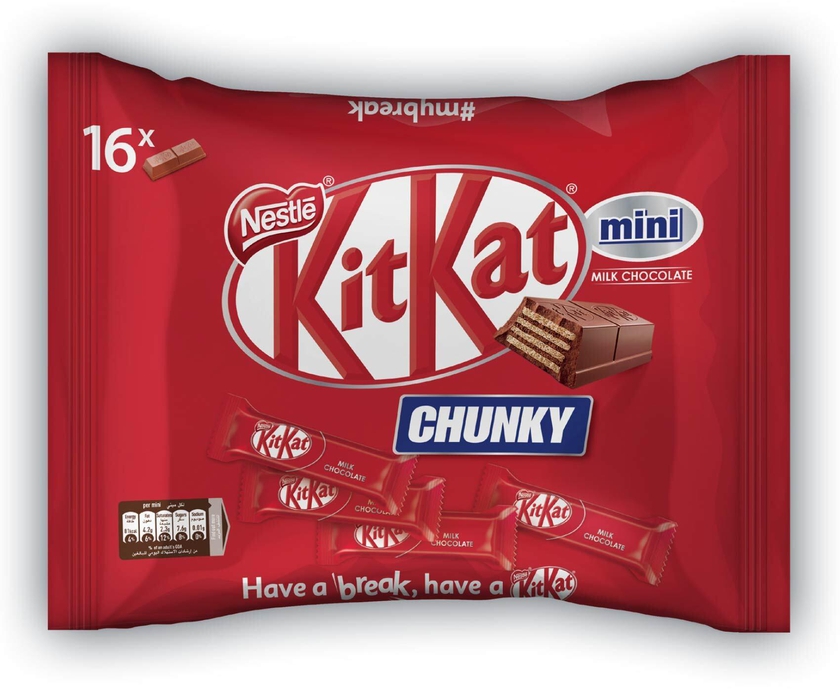 Nestle Kitkat Chunky Mini Chocolate Bar - 250 gram