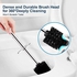 Primanova Premium Acrylic Bathroom Toilet Brush and Holder, Toilet Brush with Stainless Steel Long Handle, Toilet Brush with Durable Scrubbing Brush and Inner Container for Easy Clean,Begie