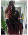 Fashion Generic Gypsy Locs Ombre Crochet Hair 18". (Black And Maroon)