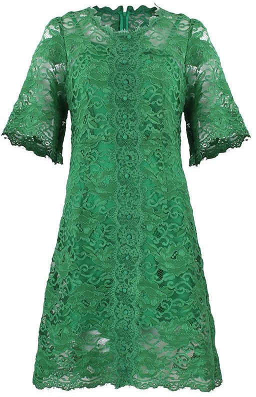 GREEN LACE COCKTAIL DRESS