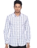 D'Indian CLUB Premium Cotton Men's Full Sleeve Casual White Big Checkered Shirt Size L