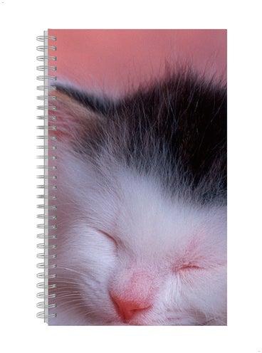دفتر بسلك حلزوني مقاس A5 وردي / أبيض / أسود