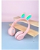 Rabbit Ear Headphone B12 New Wireless Cute Bluetooth Earphone With LED Light Pink