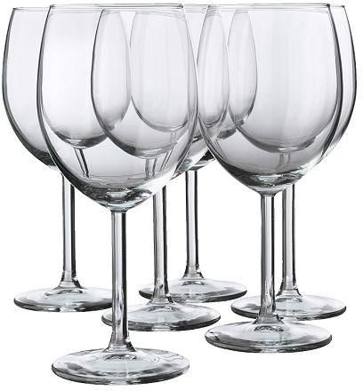 SVALKARed wine glass, clear glass