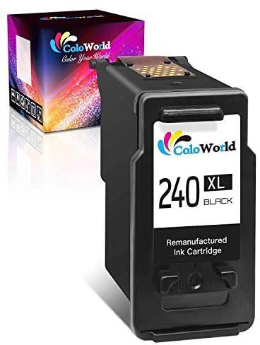 ColoWorld Remanufactured 240XL Black Ink Cartridge Replacement for Canon 240XL PG-240XL 240 XL Used in Canon PIXMA MG3620 TS5120 MG3520 MX472 MX452 MG3220 MG2120 MX432 MX532 MX512 Printer (1 Black )