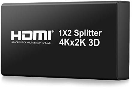 SKEIDO 4K HDMI Splitter 1x2 2160P Amplifier HDMI Switch1 in 2 HDMI Converter adapter For HDTV