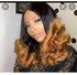 2 Tone Long Bouncy Curly Hair Wig With Closure 18"