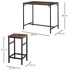 HOMCOM Industrial Rectangular Bar Table Set with 4 Stools for Dining Room, Kitchen, Dinette