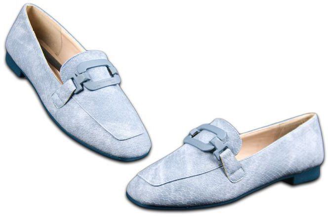 Womens Leather Slip On Flat Shoes
