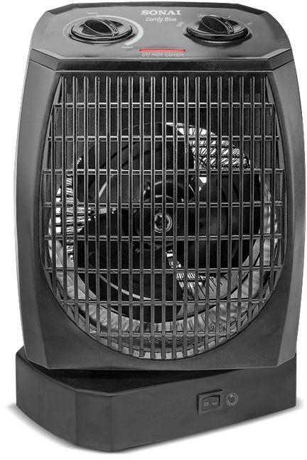 Sonai Electric Fan Heater Heater, 2000 Watt, Black - SH-910