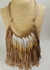 Fashionista Cafe Tassels And Golden Feathers Collier And Necklace