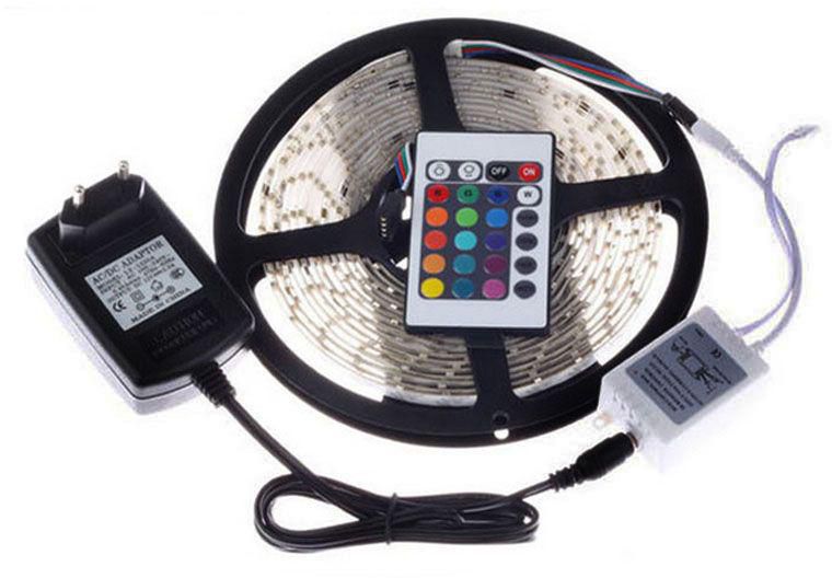 RGB Waterproof Led Strip With Flexible Light 3528 5M 300 LED SMD with RGB Remote Control