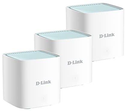 دي-لينك نظام راوتر واي فاي 6 شبكي بتقنية الذكاء الاصطناعي من ايجل برو (عبوة من 3 قطع) - عبوة متعددة لشبكة الانترنت اللاسلكية الذكية، متوافق مع اليكسا وجوجل، AX1500 (M15/3)