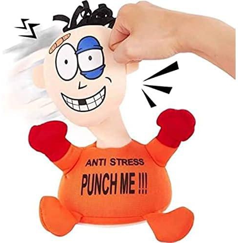 Generic Punch me toy punching toy funny punching toy for reducing stress daily fun fun fun orange