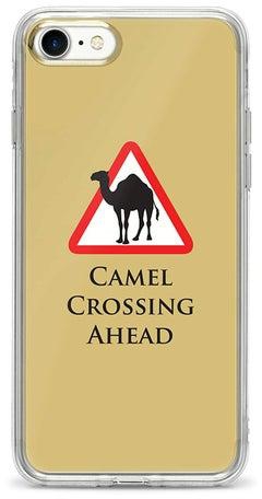 غطاء حماية واق لهاتف أبل آيفون 8 نمط مطبوع بالكامل بعبارة "Camel Crossing"