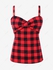 Plus Size Checked Twist Front Tank Top - 4x | Us 26-28