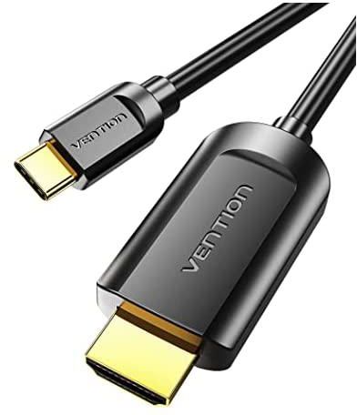 USB C to HDMI Cable, VENTION Type C Thunderbolt 3 to HDMI, Compatible for iPad Pro, MacBook, Mate 20, Galaxy S9/S8, Surface Book 2/Go and More (2m) (2 Meter)
