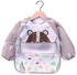 Mix&Max Baby Bib Long Sleeves With Silicone Pocket Printed Bear For Unisex-Brown