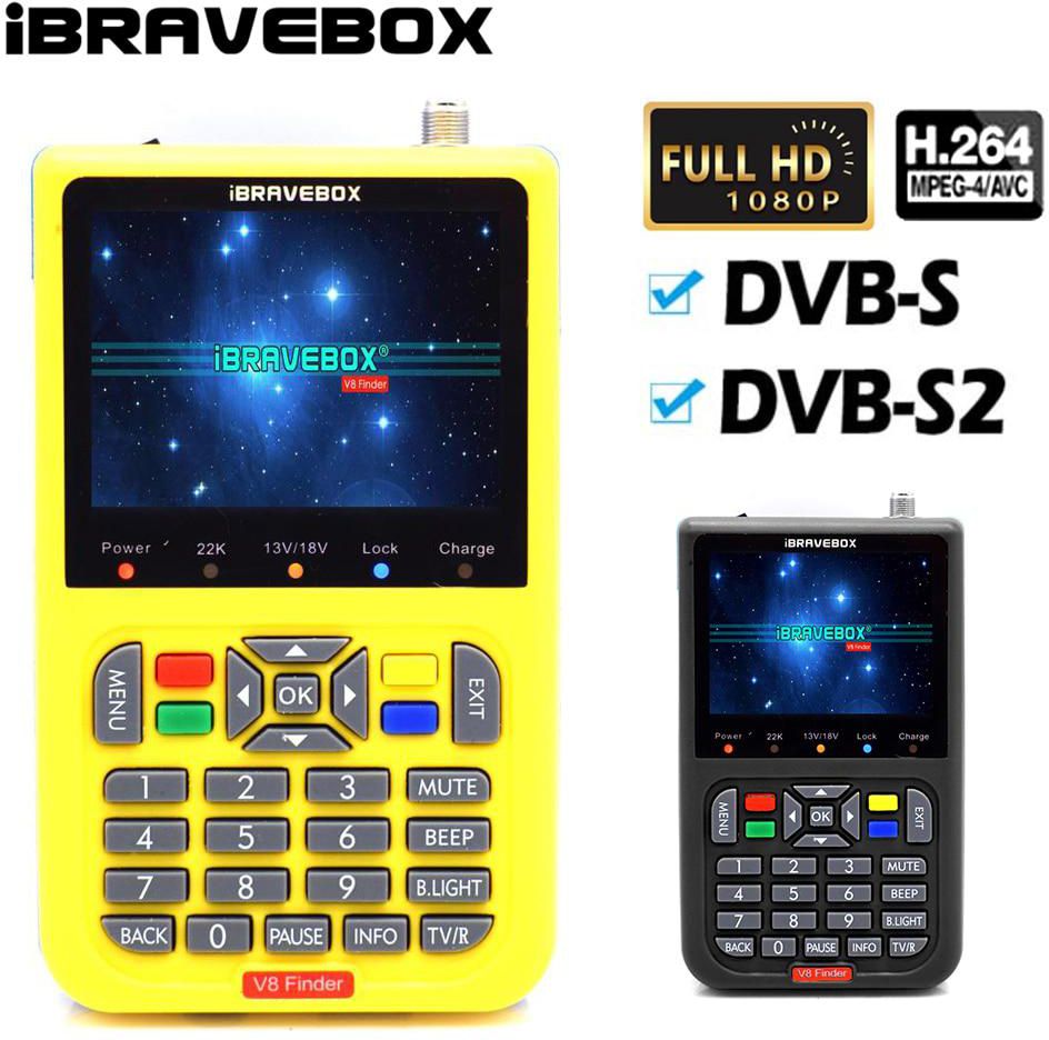 iBRAVEBOX V8 Finder Satellite Finder Digital DVB S2 H.264 Full HD 1080P With 3.5 Inch LCD Sat Finder Battery