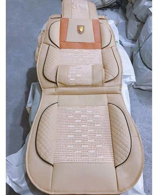 Five (5) Pieces Car Seat Cover (For 5 Seater Car)Cream