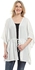 Wellz Elegant Plain Elastic Waist Kimono - White