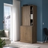 TONSTAD Storage combination w sliding doors - brown stained oak veneer 82x47x201 cm
