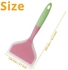 KUFUNG Silicone Spatula Pancakes Shovel Omelette Spatula Turner for Eggs Fish Pancake Pizza and Steak Wide Soft Pizza Shovel Non-Stick Heat-Resistant Kitchen Fried Shovel (Large, Pink & Green)