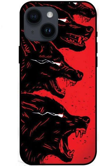 Protective Case Cover For Apple iPhone 14 6.1 Inch Black Wolf