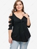 Plus Size Bowknot Tied Solid Color Ruched T-shirt - M | Us 10
